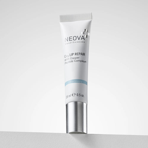 NEOVA CU3 Lip Repair with Copper Peptide Complex for hydrating, smoothing and restoring dry lips at Golden Pearl Aesthetics & Wellness