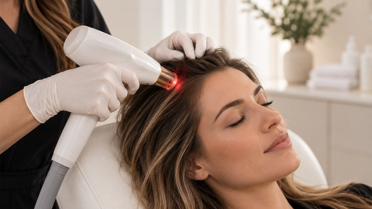 ResurFX laser hair follicle stimulation treatment for thinning hair and hair restoration at Golden Pearl Aesthetics & Wellness in St. Augustine, FL