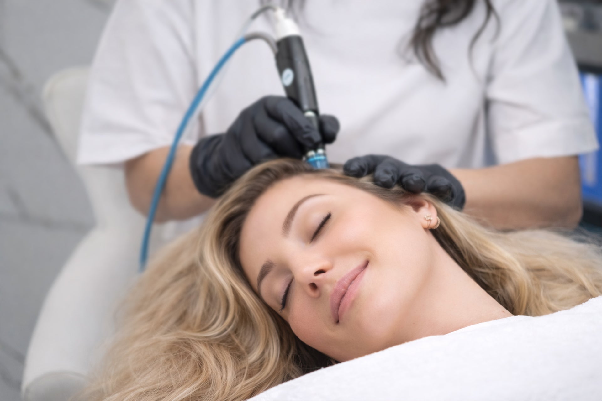 Hydrafacial Keravive scalp treatment improving scalp health and hair growth in St. Augustine, FL